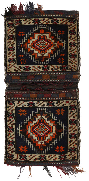 Turkaman - Saddle Bag Dywan Afgański 123x60