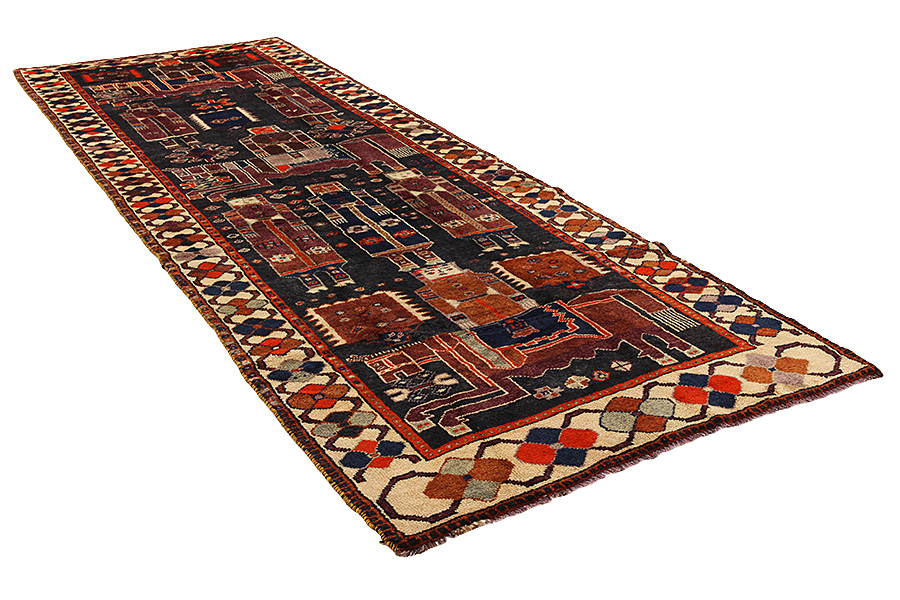 Baktjar - Kaszkaj Dywan Perski 441x148 - Zdjęcie 1